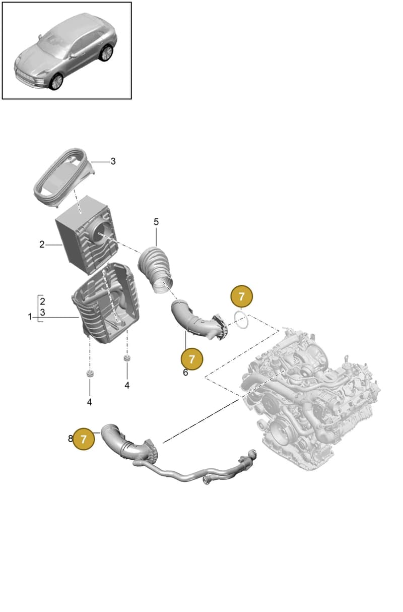 9A713302601 — Porsche Macan (2018-2022) diagram p52106010, position 7