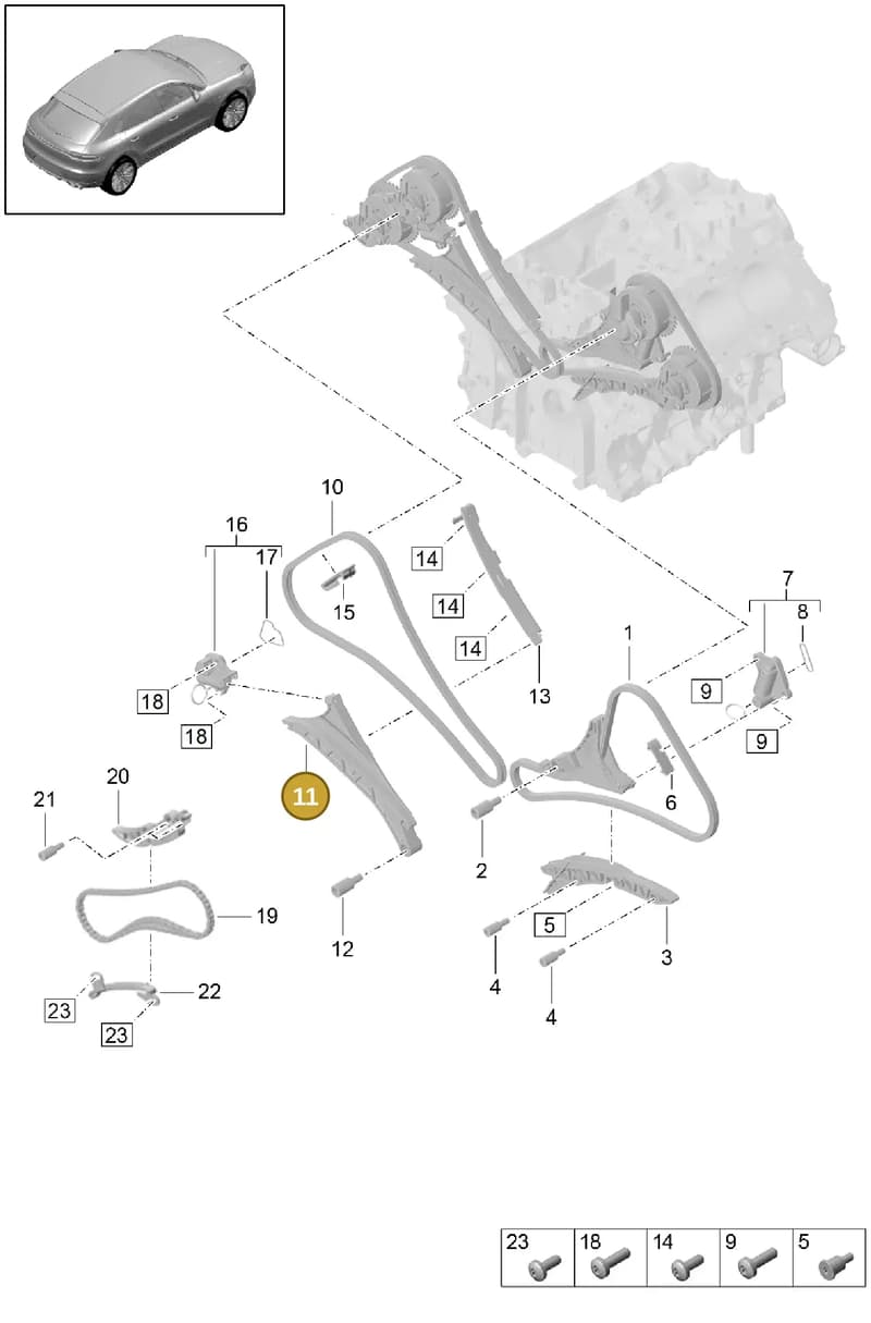 9A7133036 — Porsche Macan (2018-2022) diagram p52000010, position 11