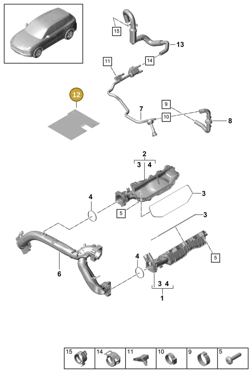9A713310502 — Porsche Cayenne (2017-2023) diagram p51107040, position 12