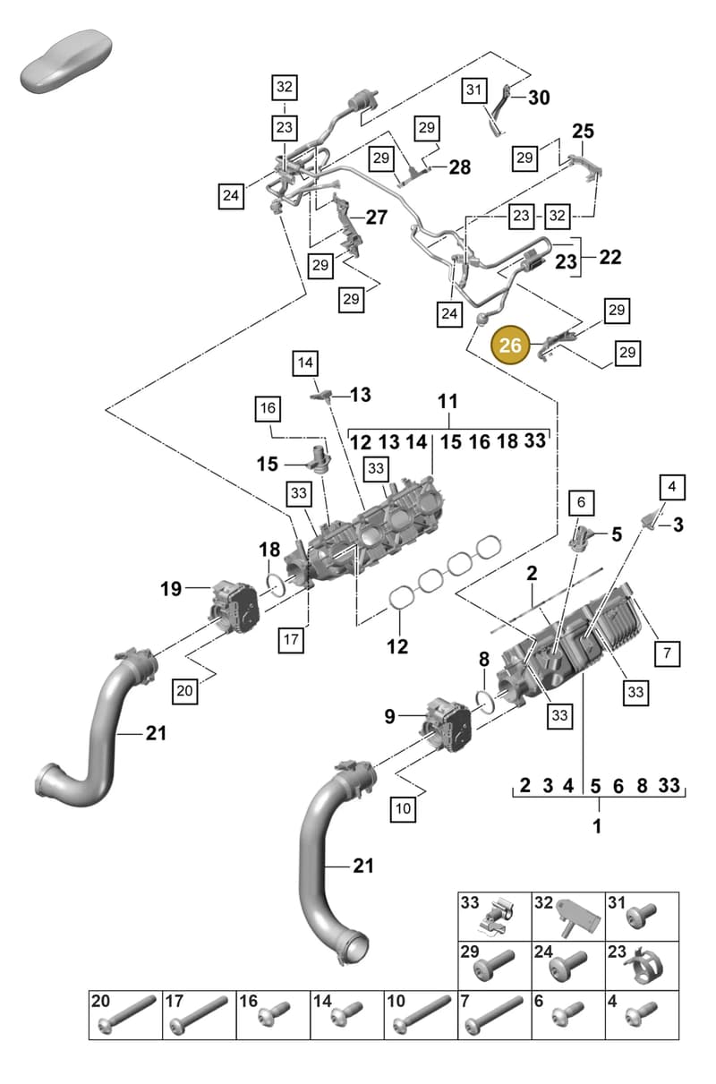 9A713316700 — Porsche Panamera (2020-2023) diagram p58107100, position 26
