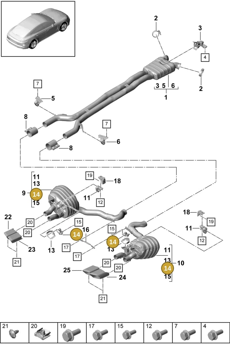9A7133246 — Porsche Panamera (2016-2020) diagram p49203000, position 14