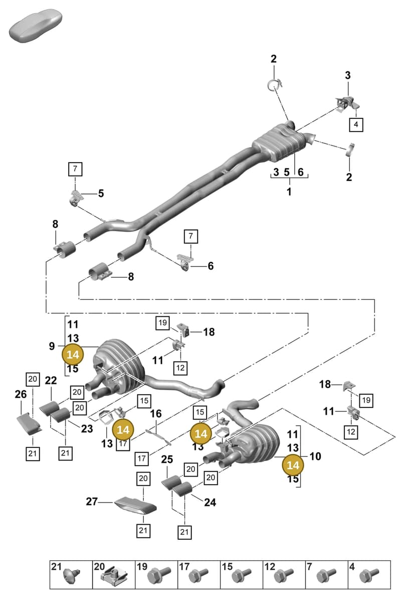 9A7133246 — Porsche Panamera (2020-2023) diagram p58203010, position 14