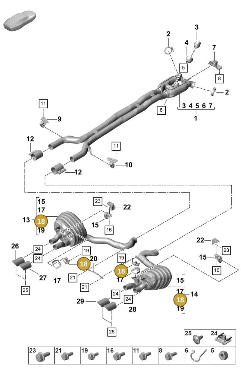 9A7133246 — Porsche Panamera (2020-2023) diagram p58203050, position 18