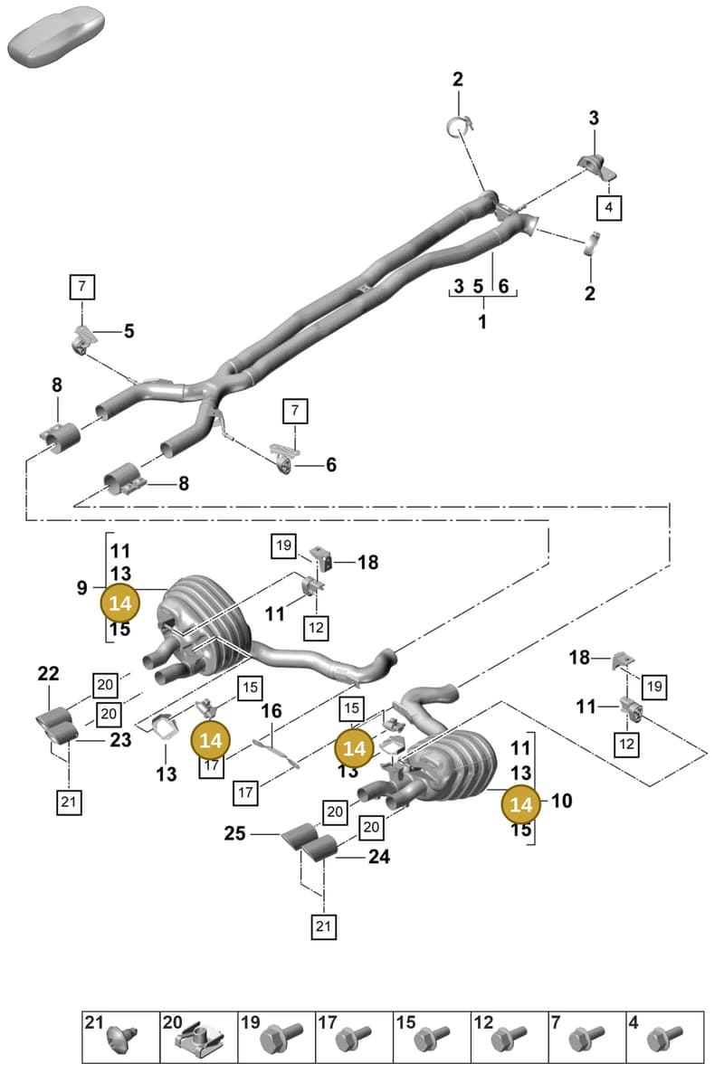9A7133246 — Porsche Panamera (2020-2023) diagram p58203060, position 14