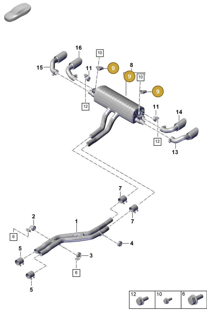 9A7133246A — Porsche Cayenne Coupe (2023-2023) diagram p60203110, position 9
