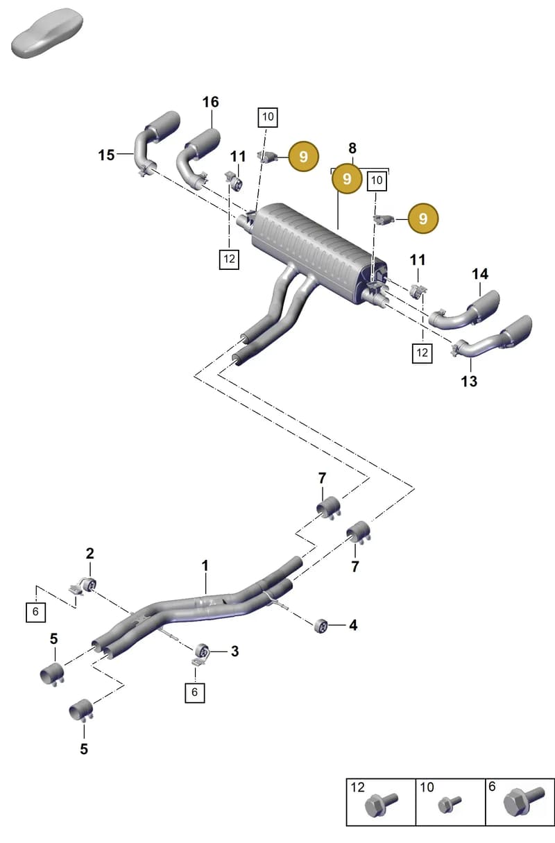 9A7133246A — Porsche Cayenne Coupe (2023-2023) diagram p60203120, position 9