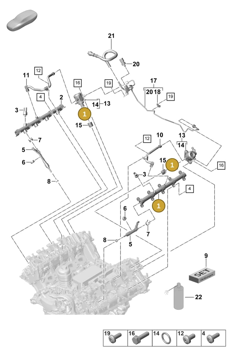 9A713331501 — Porsche Panamera (2020-2023) diagram p58107000, position 1