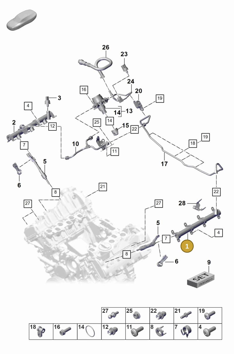 9A713331510 — Porsche Panamera (2023-2025) diagram p58107010, position 1