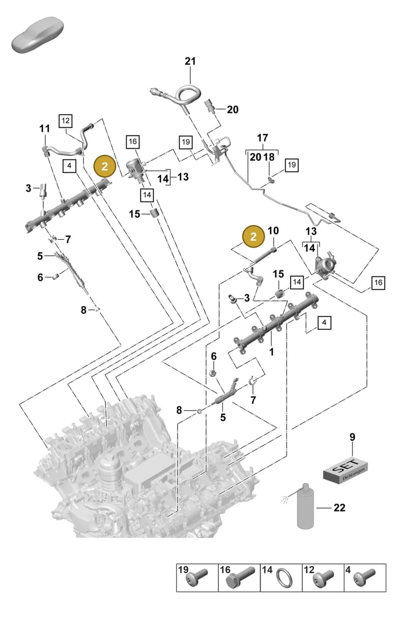 9A713331601 — Porsche Panamera (2020-2023) diagram p58107000, position 2