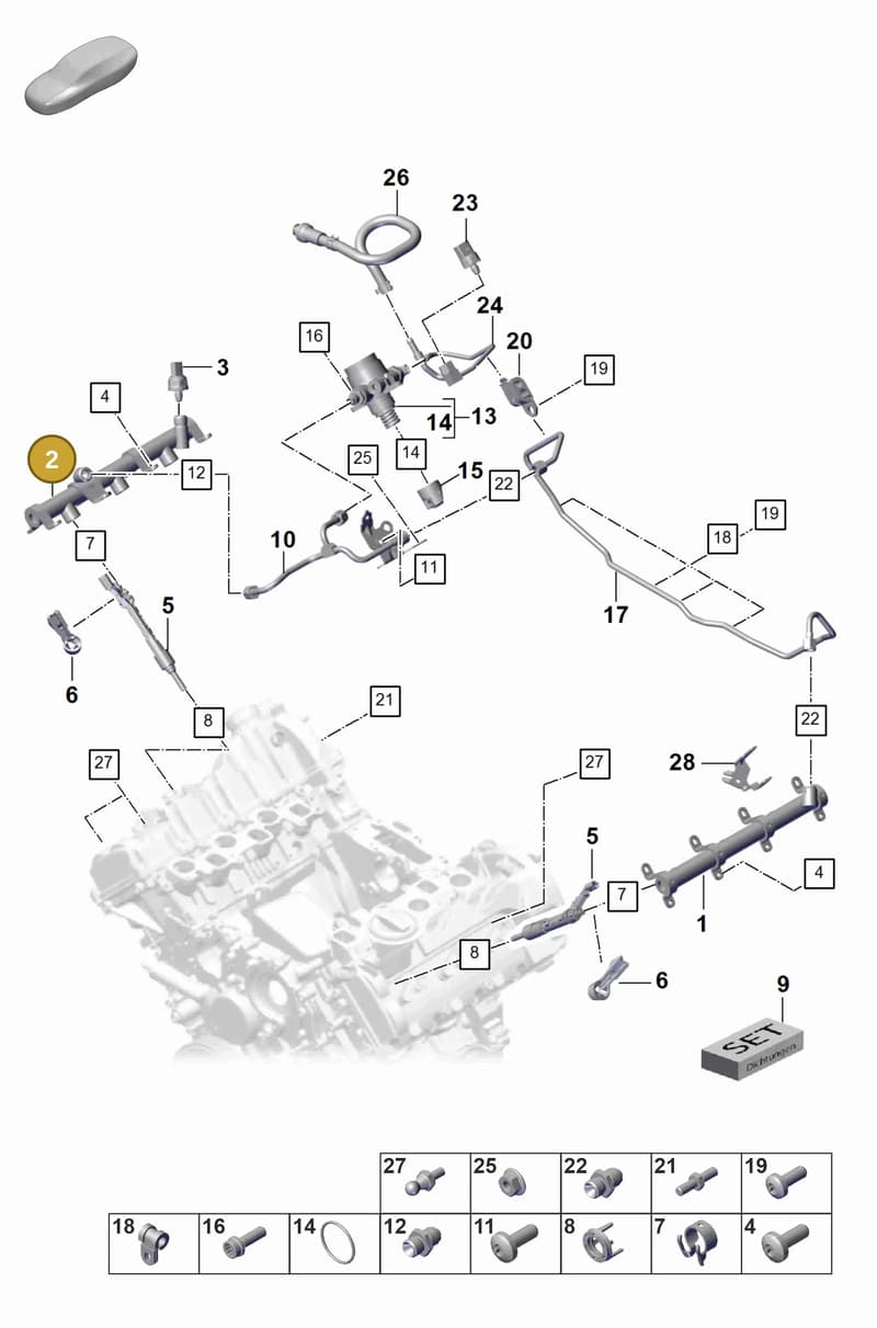 9A713331610 — Porsche Panamera (2023-2025) diagram p58107010, position 2