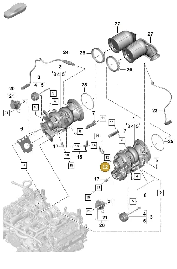 9A713338300 — Porsche Panamera (2023-2025) diagram p58202010, position 12