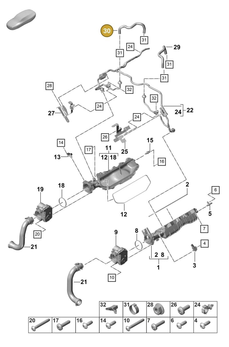 9A713339406 — Porsche Panamera (2020-2023) diagram p58107110, position 30