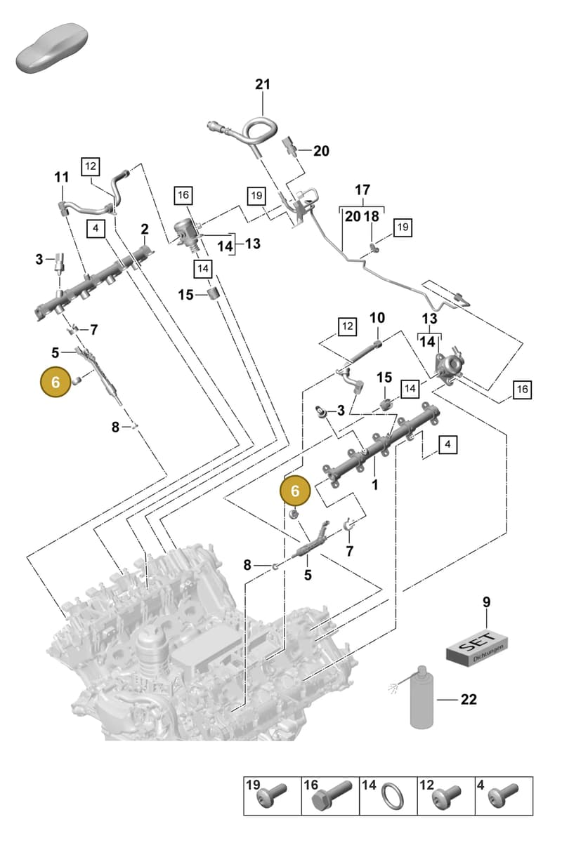 9A713387511 — Porsche Panamera (2020-2023) diagram p58107000, position 6