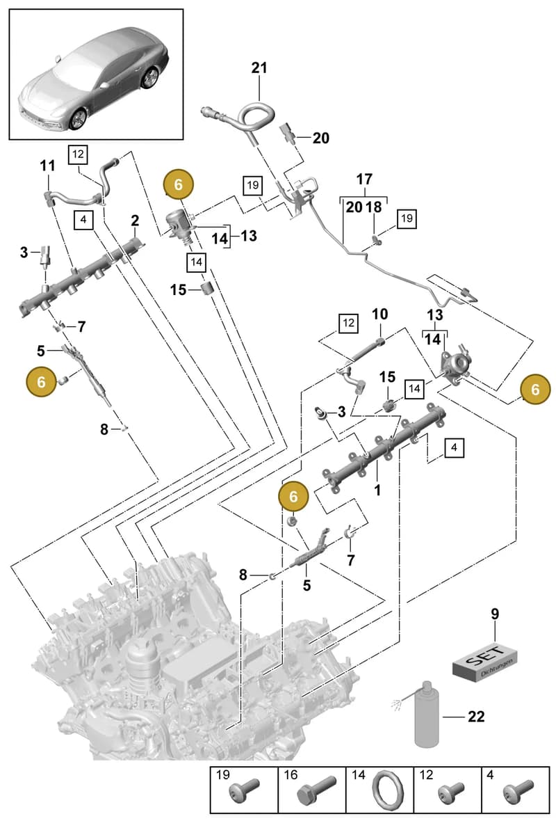 9A713387530 — Porsche Panamera (2016-2020) diagram p49107000, position 6