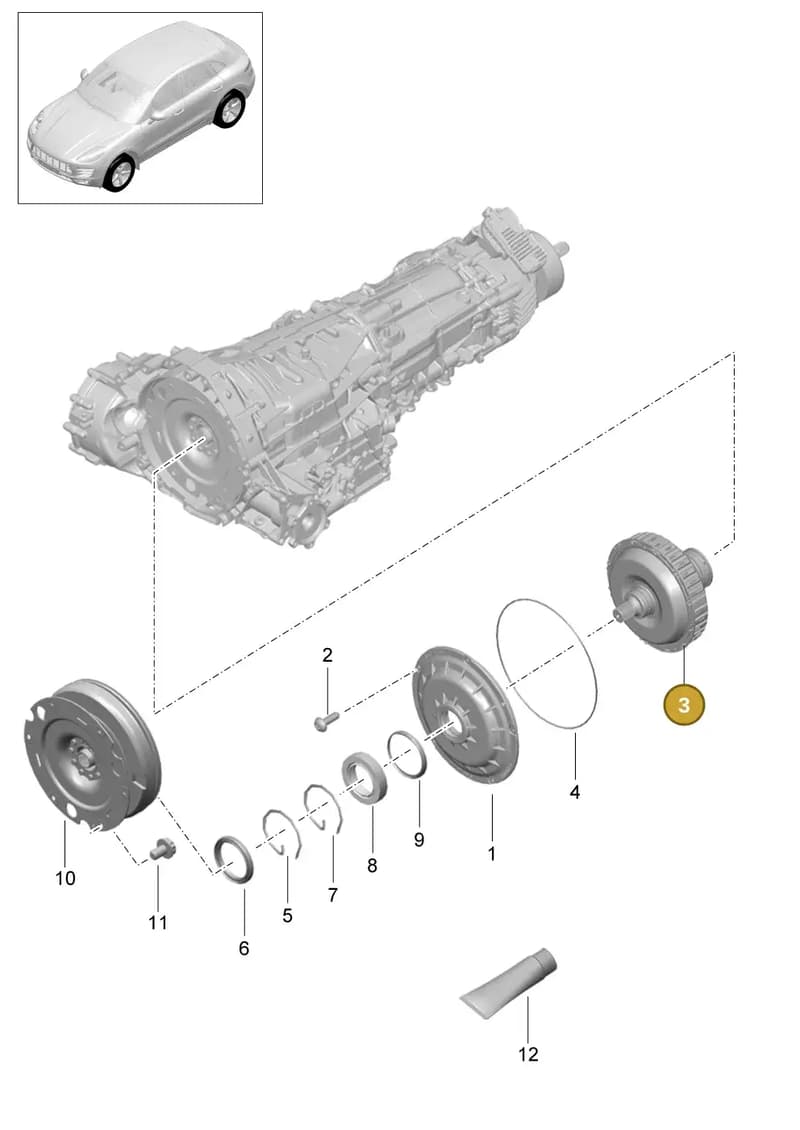 9A714103010 — Porsche Macan (2013-2018) diagram p44301000, position 3