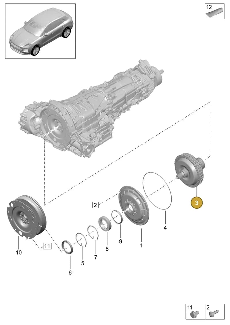 9A714103010 — Porsche Macan (2018-2022) diagram p52302200, position 3