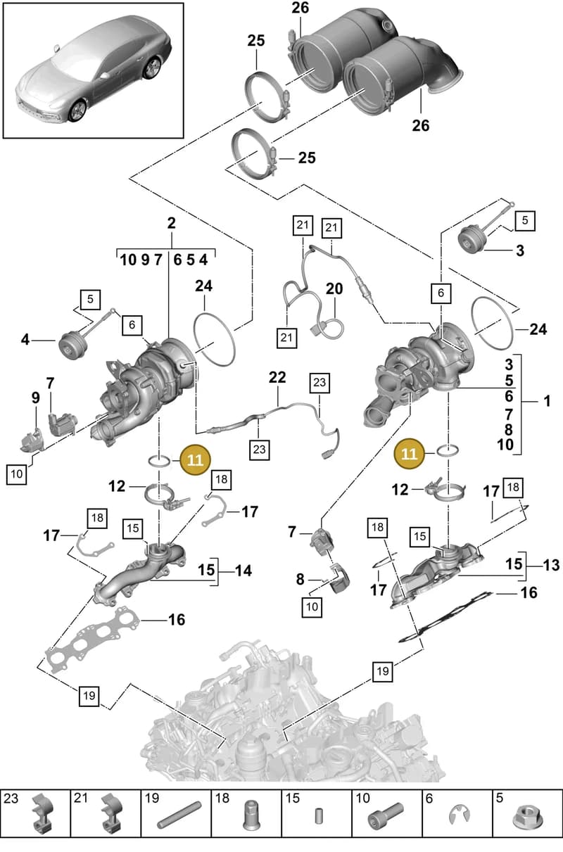 9A714503900 — Porsche Panamera (2016-2020) diagram p49202000, position 11