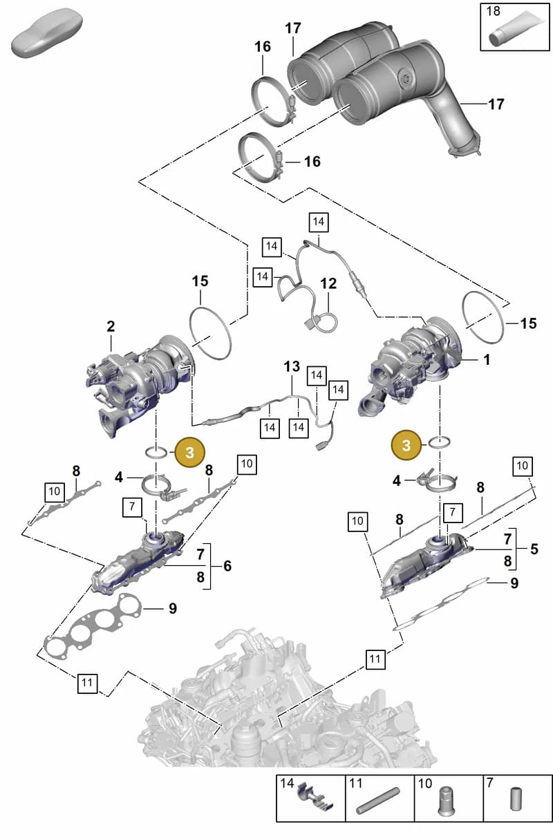 9A714503900 — Porsche Cayenne Coupe (2023-2023) diagram p60202030, position 3
