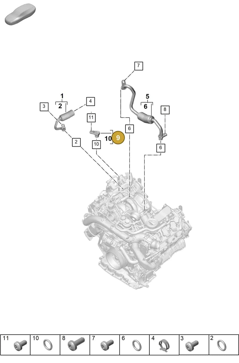 9A714504001 — Porsche Cayenne Coupe (2023-2023) diagram p60202110, position 9