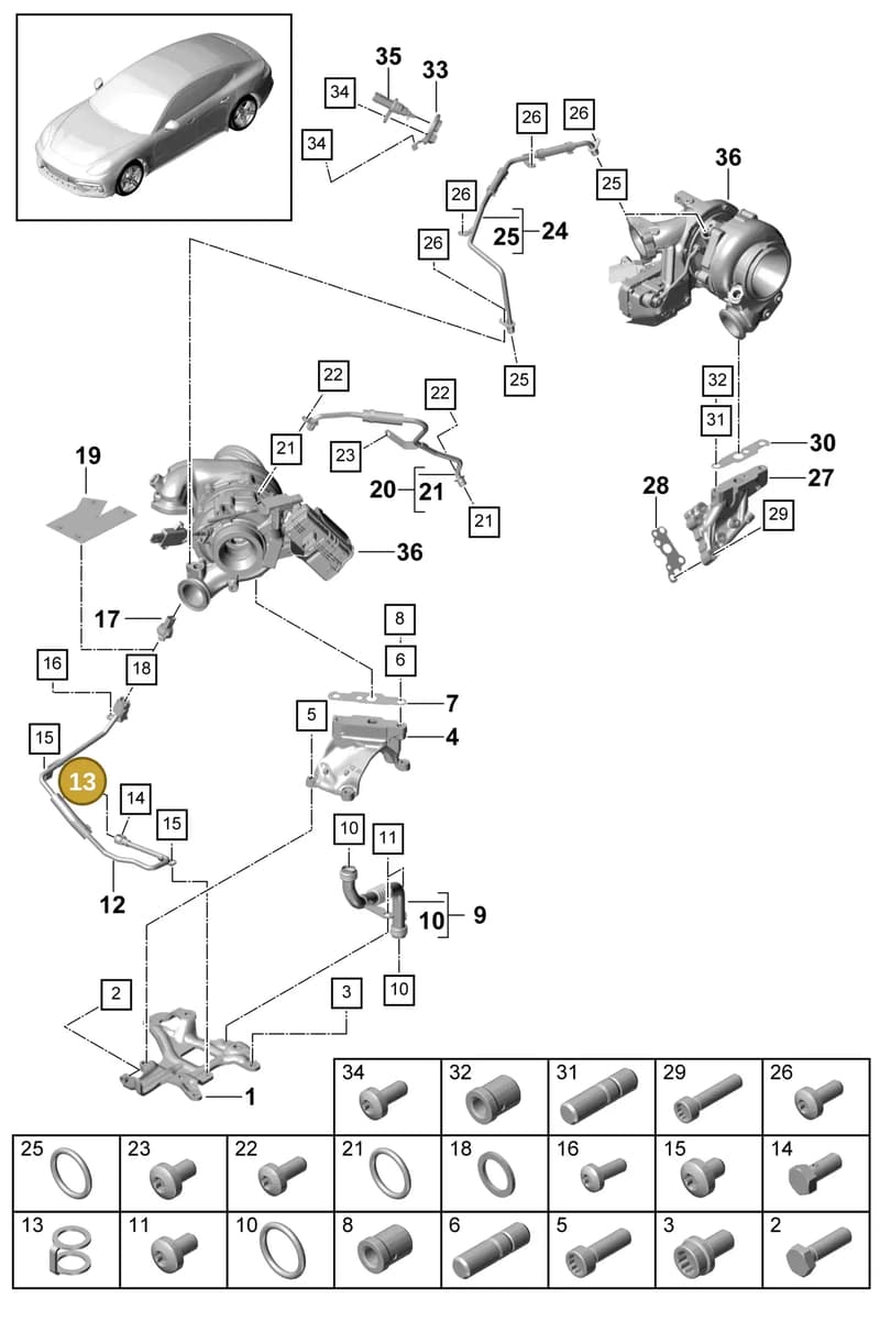 9A714511900 — Porsche Panamera (2016-2020) diagram p49202040, position 13