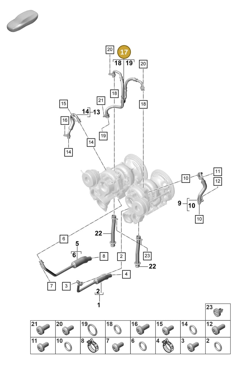 9A714514010 — Porsche Panamera (2020-2023) diagram p58202110, position 17