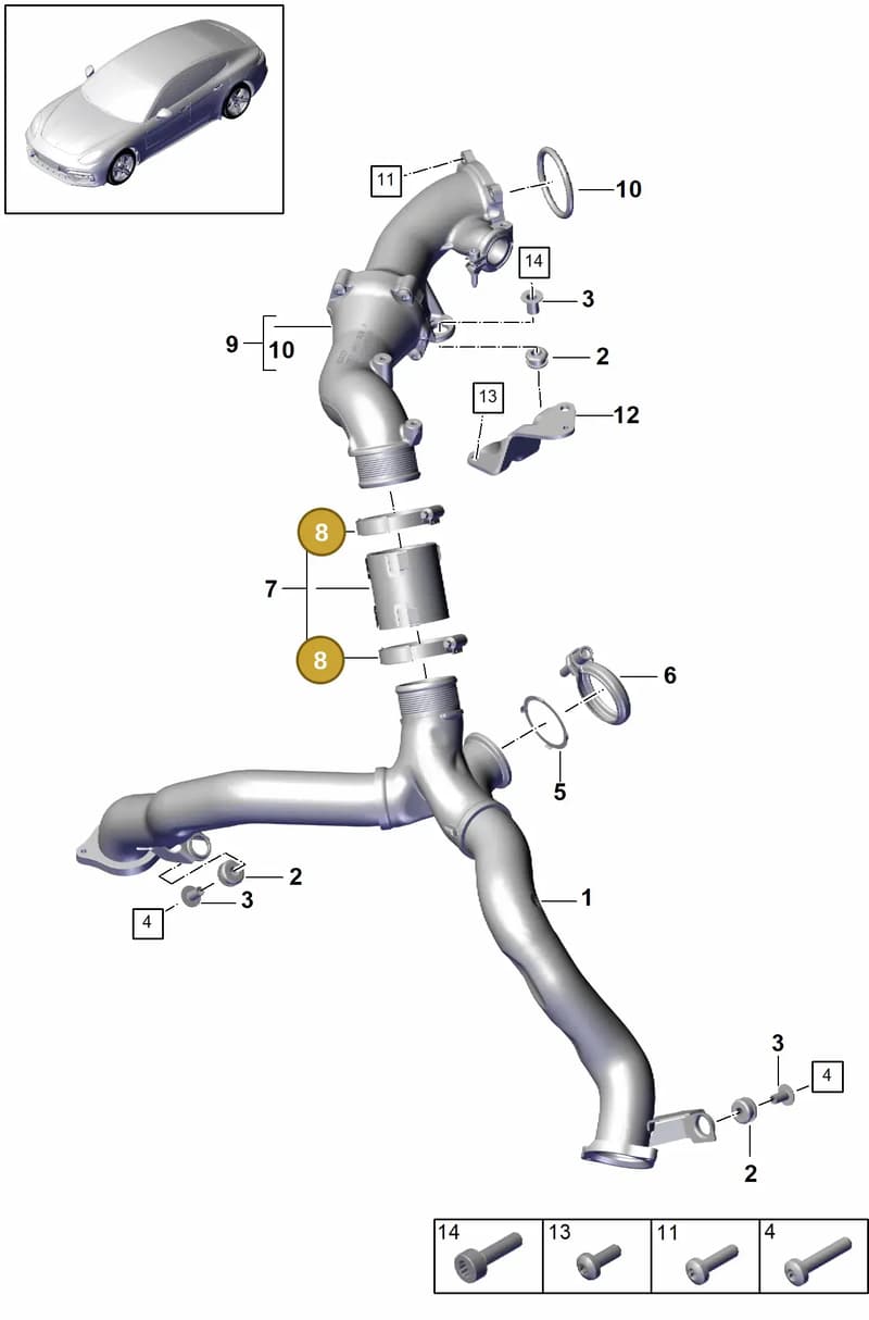 9A714567440 — Porsche Panamera (2016-2020) diagram p49107070, position 8