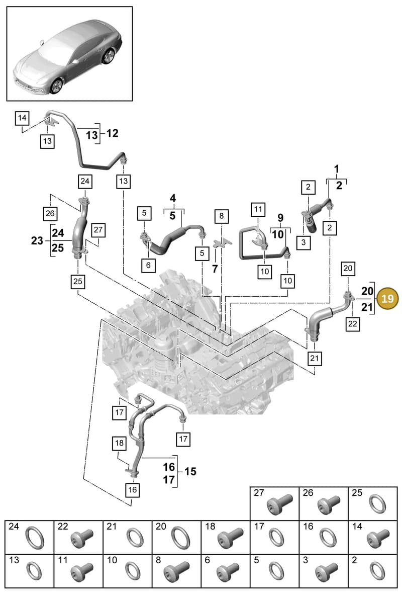 9A714577100 — Porsche Panamera (2016-2020) diagram p49202030, position 19
