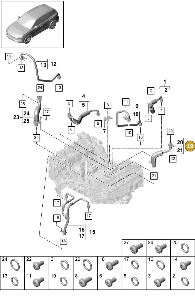 9A714577100 — Porsche Cayenne (2017-2023) diagram p51202035, position 19