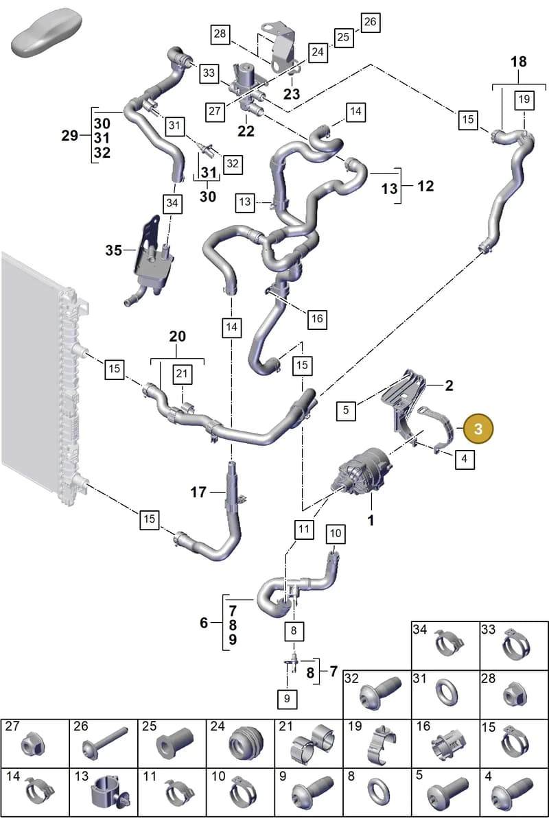 9A7145879 — Porsche Cayenne Coupe (2023-2023) diagram p60105330, position 3