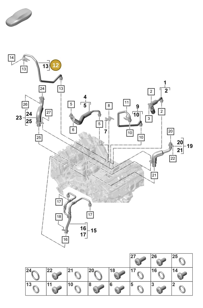 9A714594800 — Porsche Panamera (2020-2023) diagram p58202100, position 12