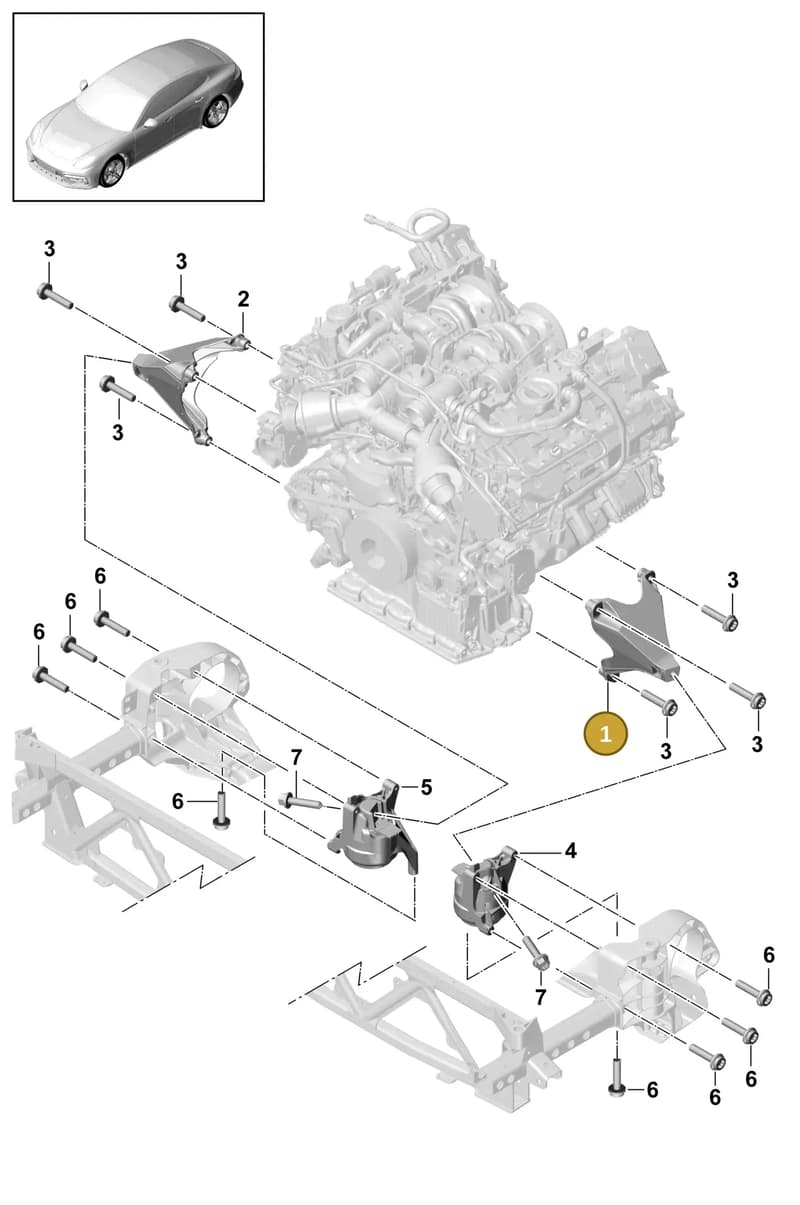 9A719930701 — Porsche Panamera (2016-2020) diagram p49109010, position 1