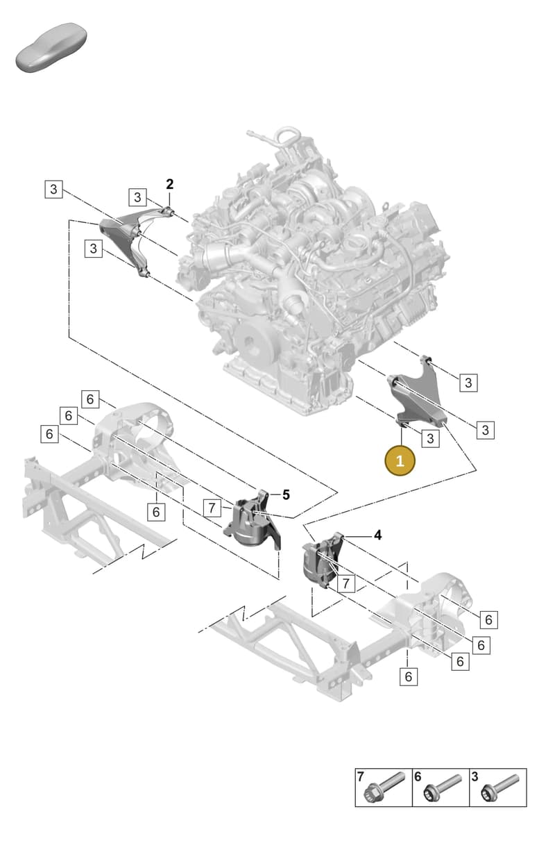 9A719930701 — Porsche Panamera (2020-2023) diagram p58109015, position 1