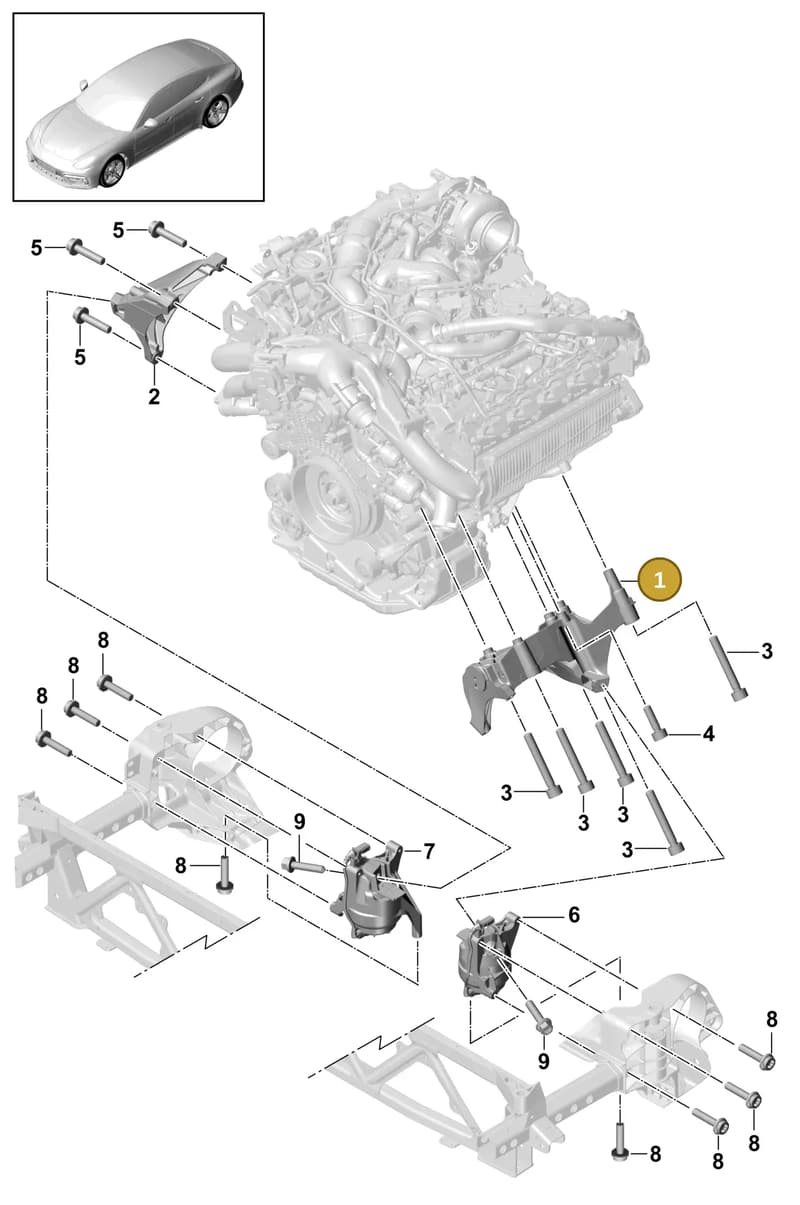 9A719930721 — Porsche Panamera (2016-2020) diagram p49109030, position 1