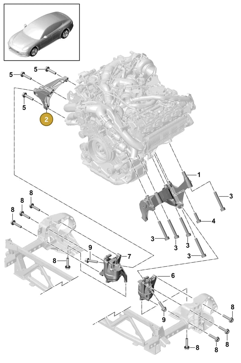 9A719930820 — Porsche Panamera (2016-2020) diagram p49109030, position 2