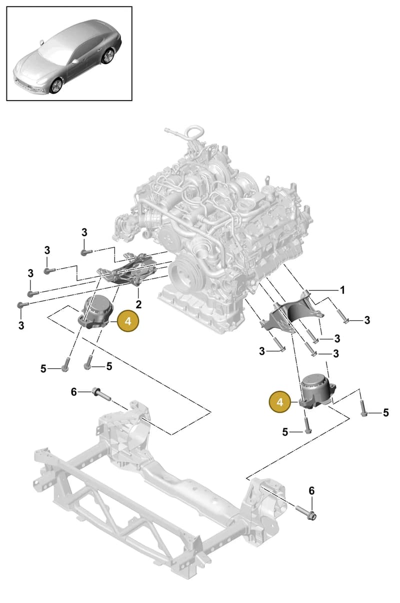 9A719938310 — Porsche Panamera (2016-2020) diagram p49109020, position 4