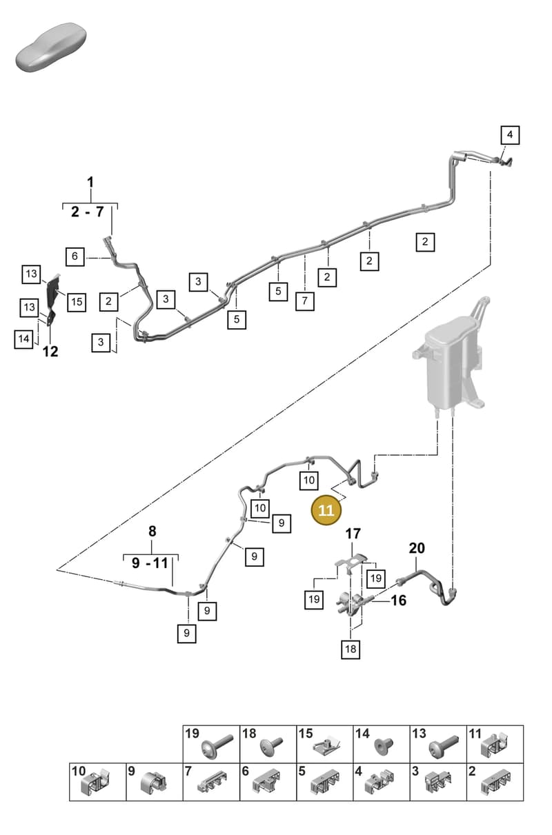 9A720117140 — Porsche Panamera (2023-2025) diagram p58201100, position 11