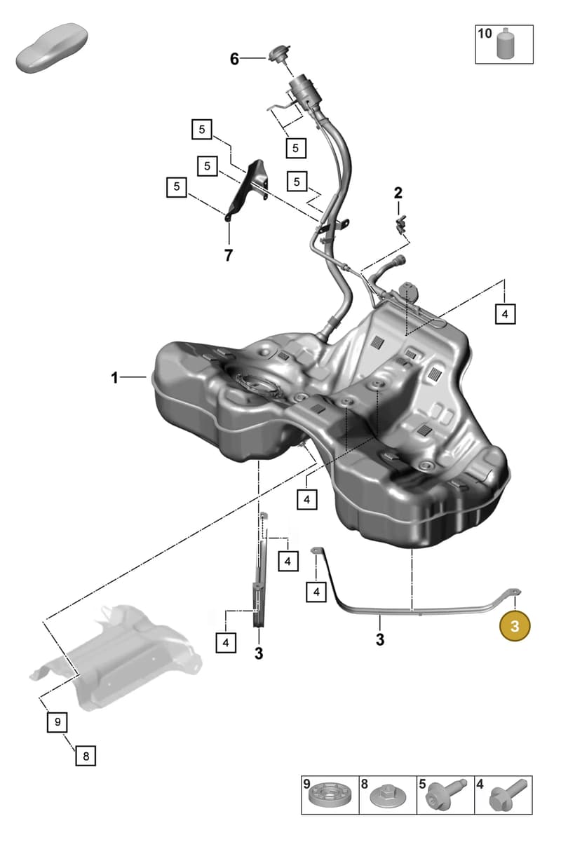 9A720139210 — Porsche Panamera (2020-2023) diagram p58201010, position 3