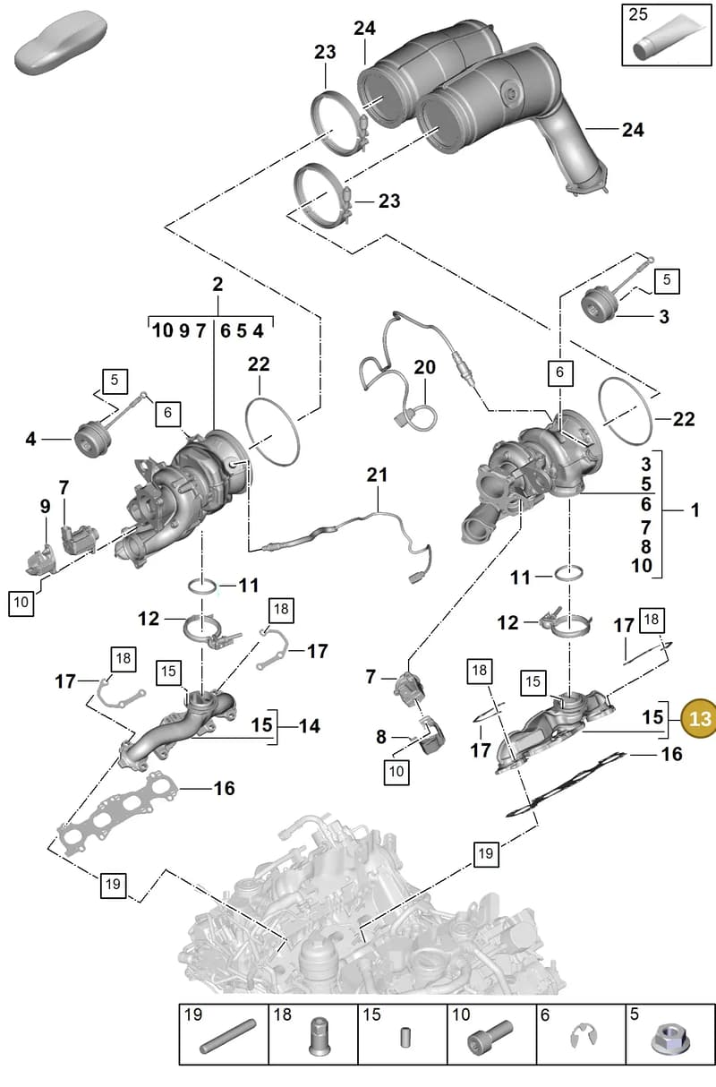 9A725303300 — Porsche Cayenne Coupe (2023-2023) diagram p60202020, position 13