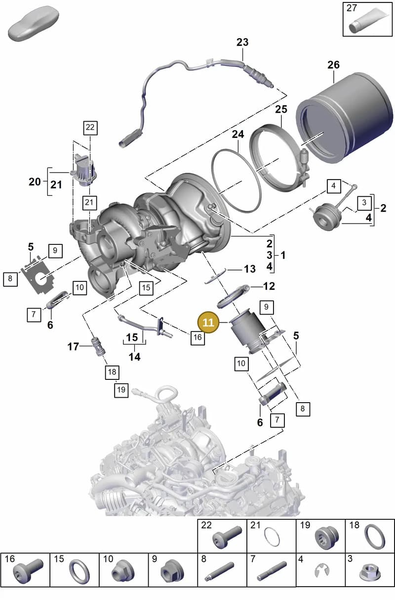9A725308200 — Porsche Cayenne Coupe (2023-2023) diagram p60202010, position 11