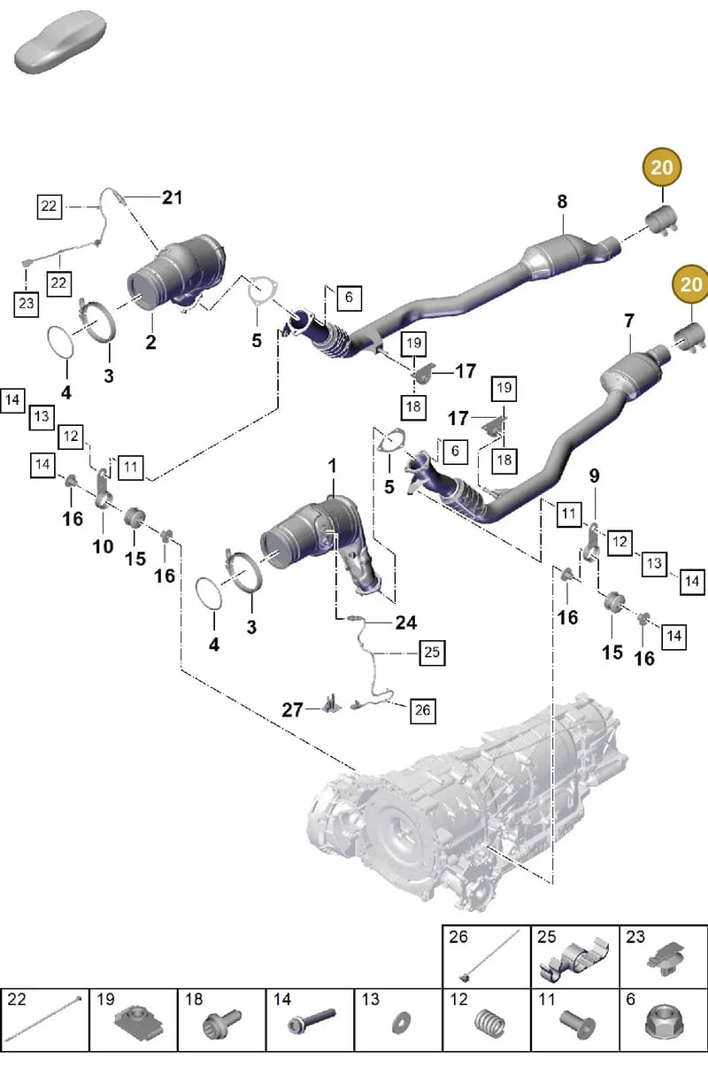 9A725314100 — Porsche Cayenne Coupe (2023-2023) diagram p60202280, position 20