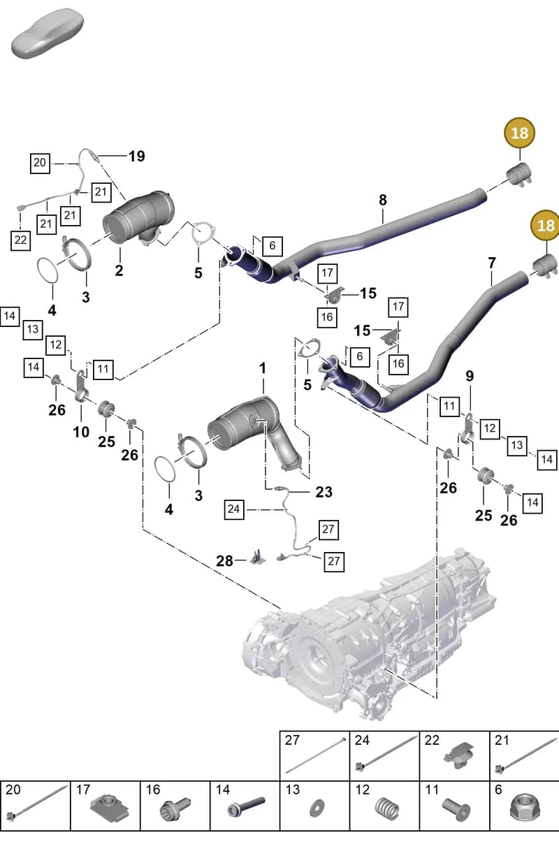 9A725314100 — Porsche Cayenne Coupe (2023-2023) diagram p60202250, position 18