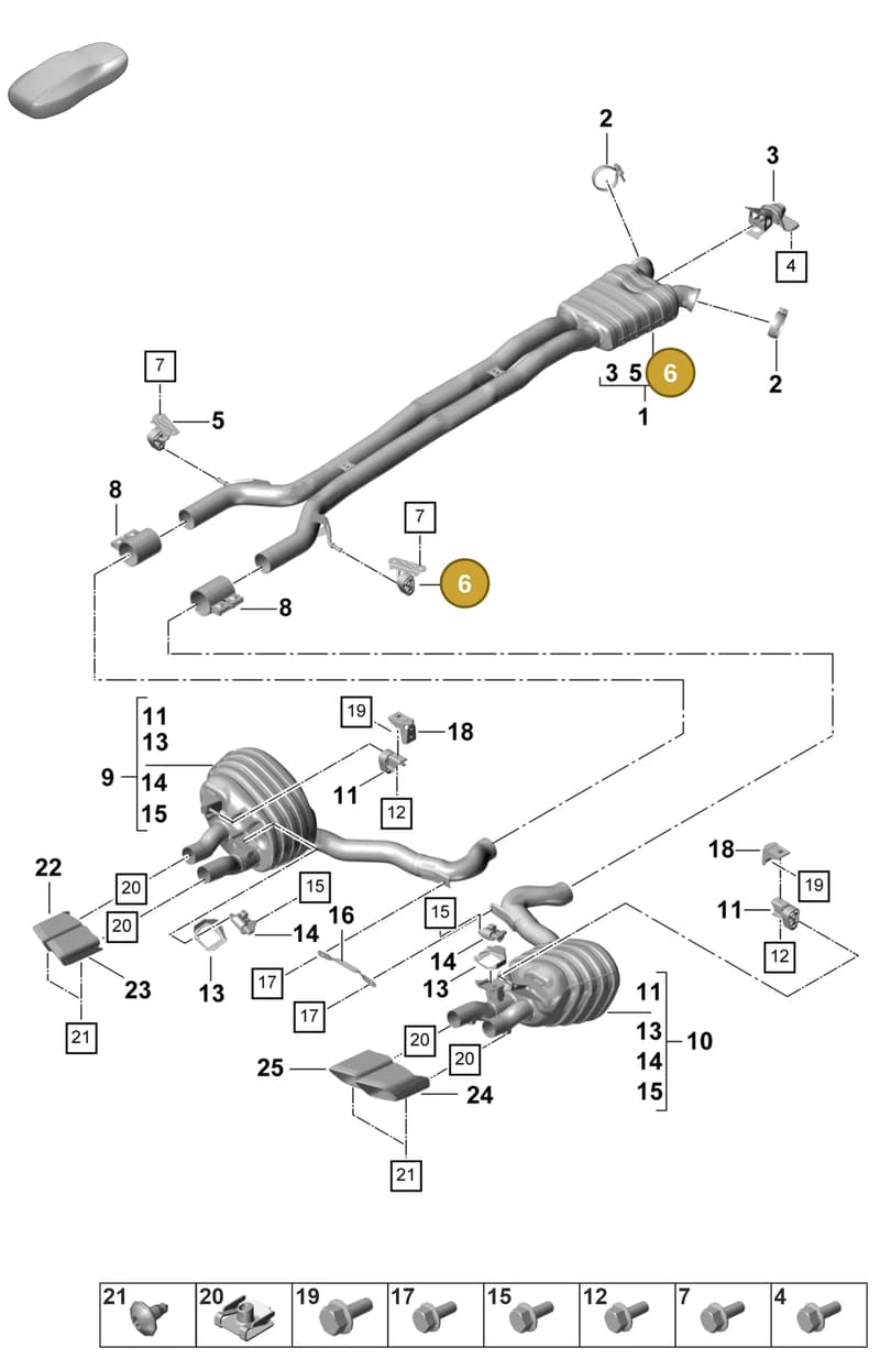 9A725324600 — Porsche Panamera (2020-2023) diagram p58203000, position 6