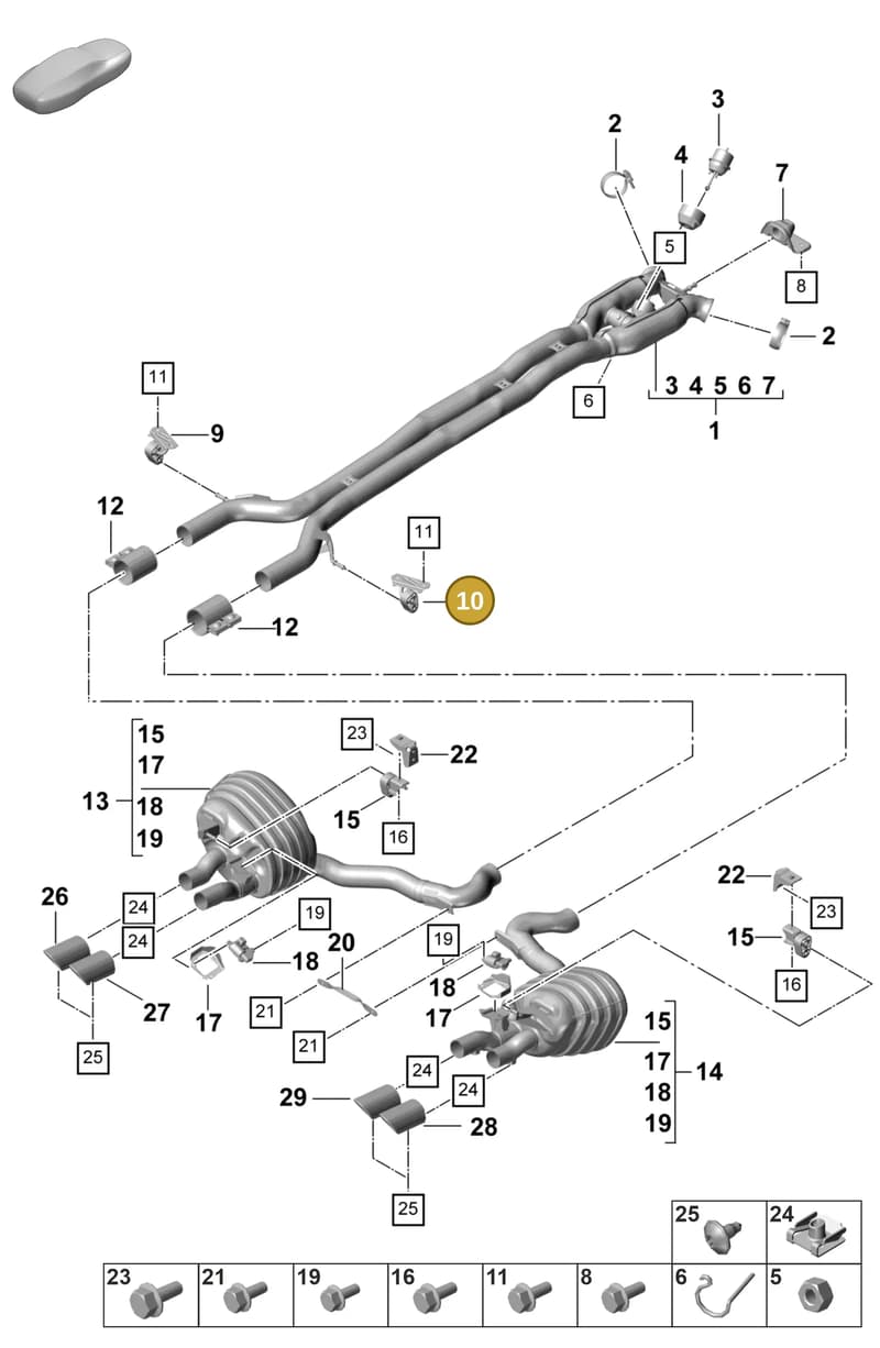 9A725324600 — Porsche Panamera (2020-2023) diagram p58203050, position 10
