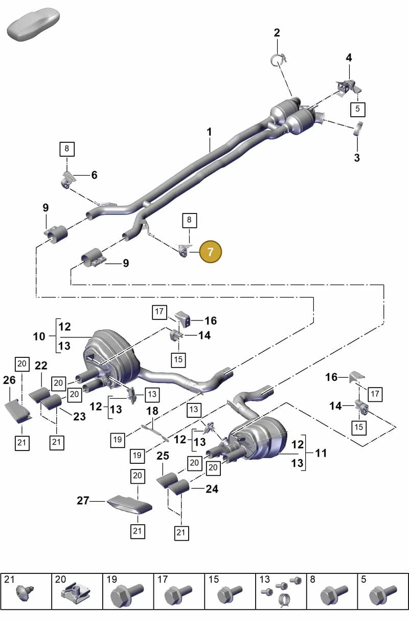 9A725324600 — Porsche Panamera (2023-2025) diagram p62203010, position 7