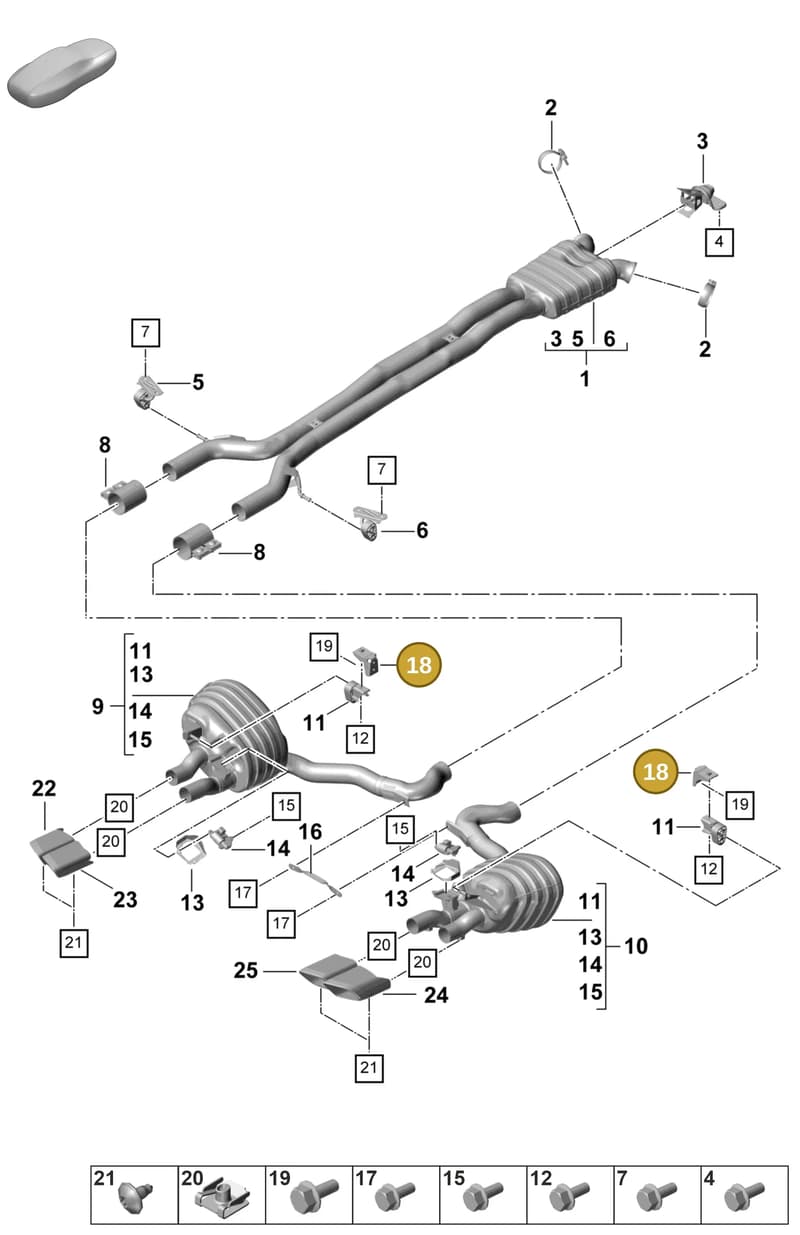 9A725327700 — Porsche Panamera (2020-2023) diagram p58203000, position 18