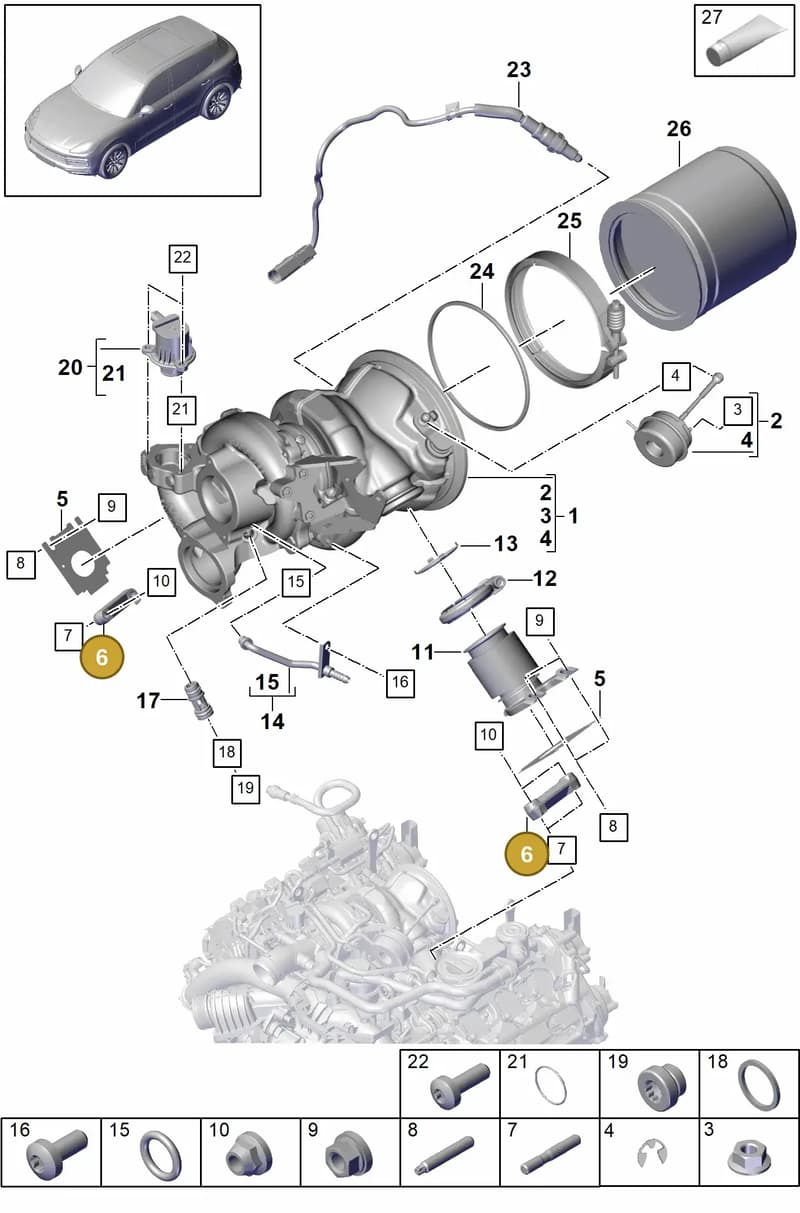 9A725370900 — Porsche Cayenne (2017-2023) diagram p51202010, position 6