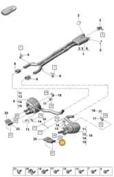9A725382440 Porsche Tailpipe
