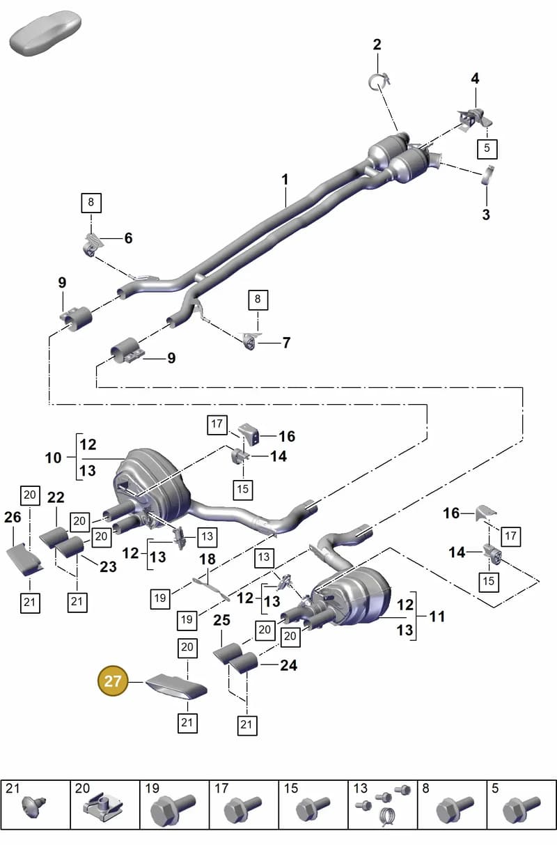 9A725382450 — Porsche Panamera (2023-2025) diagram p62203010, position 27