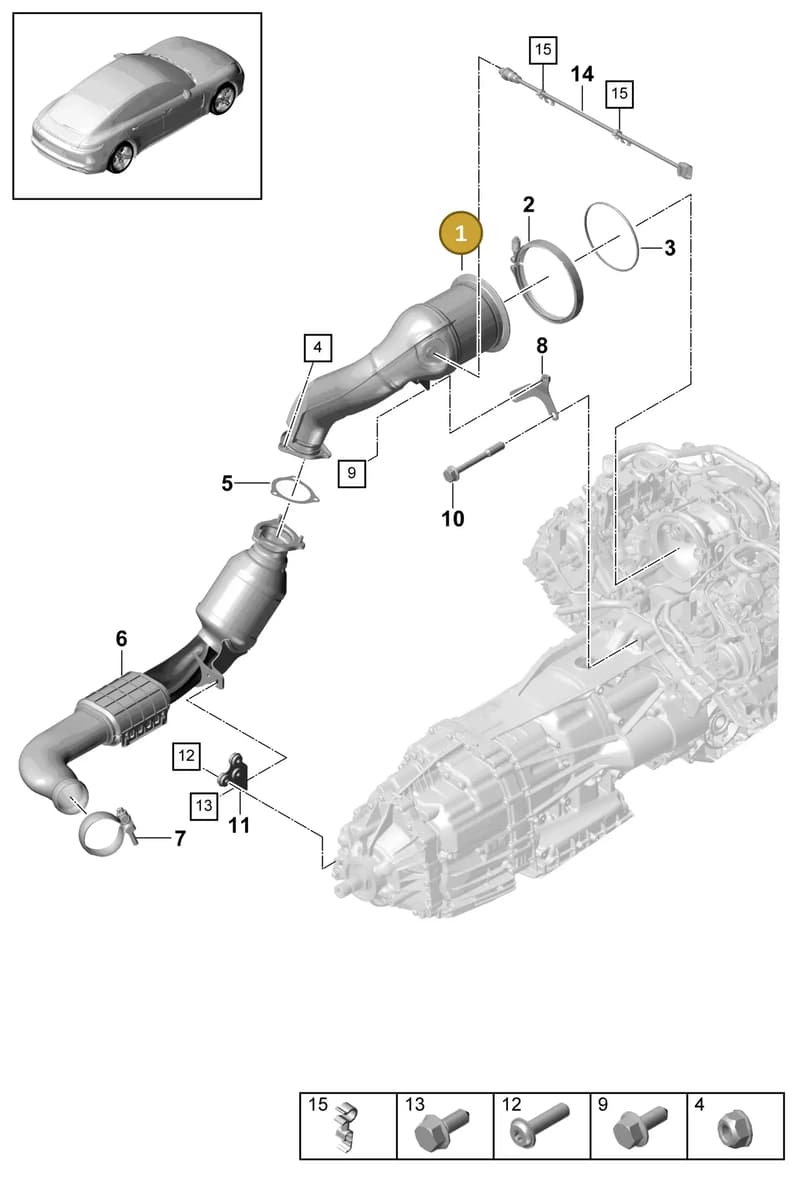 9A7254301A — Porsche Panamera (2016-2020) diagram p49202070, position 1