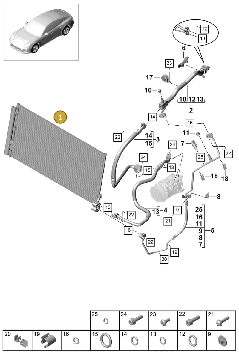 9A726039900 — Porsche Panamera (2016-2020) diagram p49814020, position 1